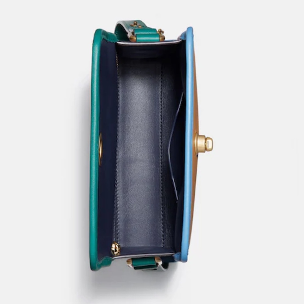 Coach Colorblock Turnlock Shoulder Bag - Picture 8 of 8
